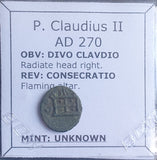 #N503# Roman barbarous posthumous Antoninianus coin of Claudius II from 270 AD