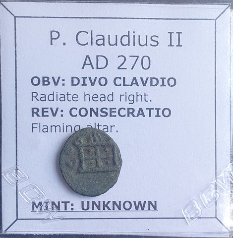 #N503# Roman barbarous posthumous Antoninianus coin of Claudius II from 270 AD