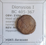 #N886# Sicilian Greek coin of Dionysios I from Syracuse, 405-367 BC.