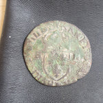 #L796# French silver fouree Douzain coin of Henry III/IV from 1574-1610 AD