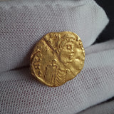Byzantine gold coin of Constans II from 641-688 AD