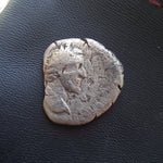 #o108# Roman silver denarius coin of Antoninus Pius from 156-158 AD