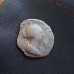 #o080# Roman silver denarius coin of Faustina II from 147-175 AD