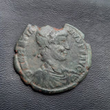 #N944# Nice Roman Bronze coin issued by Gratian from 378-383 AD