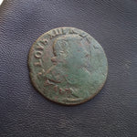 #o172# French copper double tournois coin of Louis XIII from 1636 AD