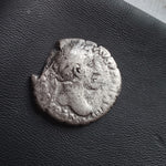 #o296# Roman silver denarius coin of Antoninus Pius from 154 AD