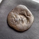 #o221# Spanish Countermarked 4 maravedis coin of Philip IV, 1655 AD