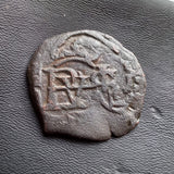 #o229# Spanish Countermarked 4 maravedis coin of Philip IV, 1658 AD