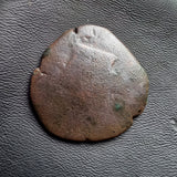 #o220# Spanish Countermarked 6 maravedis coin of Philip IV, 1655 AD