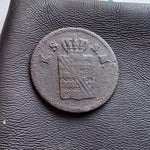 #o127# German Saxony pfennig coin of Frederick August II from 1852 AD