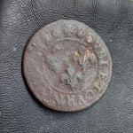 #o377# French copper Double Tournois coin of Louis XII from 1626 AD