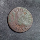 #o377# French copper Double Tournois coin of Louis XII from 1626 AD