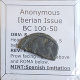 #K133# Roman Republican Æ Semis of Spanish-type from 100-50 BC