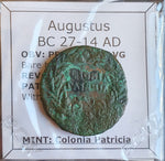 #N281# Roman provincial bronze coin of Augustus from BC 27-14 AD (Spain)