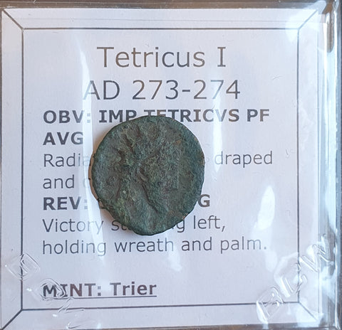 #N587# Roman bronze coin of Tetricus I from 273-274 AD