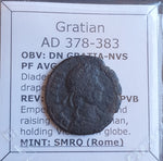 #N482# Nice Roman Bronze coin issued by Gratian from 378-383 AD