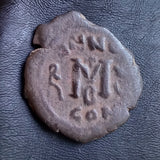 #h285# Byzantine Follis coin of Heraclius from 610-641 AD (Constantinople)