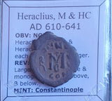 #h285# Byzantine Follis coin of Heraclius from 610-641 AD (Constantinople)