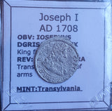 #L247# Transylvanian silver 1 Poltura coin of Joseph I from 1708 AD