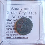 #L227# Anonymous Greek City Issue Bronze Coin of Pergamon from 158-136 BC