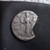 #o081# Roman silver denarius coin of Faustina II from 161-175 AD