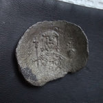 #o496# Byzantine silvered trachy coin of John II from 1122-1137 AD