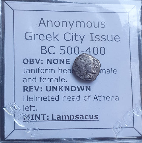 #o415# Anonymous silver Greek city issue Obol from Lampsakos from 500-400 BC