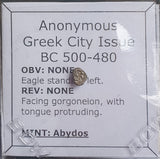 #o472# Rare Anonymous Greek City Issue silver Tetartemorion of Abydos from 500-480 BC