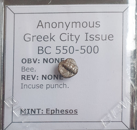 #o445# Anonymous silver Greek city issue Hemiobol from Ephesos, 550-500 BC