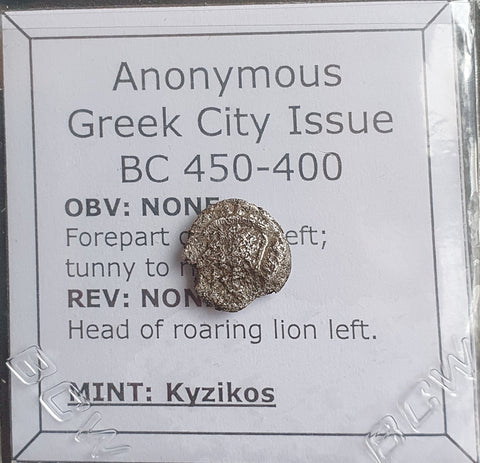 #o427# Anonymous silver Greek city issue coin from Kyzikos 450-400 BC