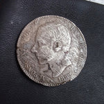 #o150# Spanish silver 5 pesetas coin of Alfonso XII from 1882 AD