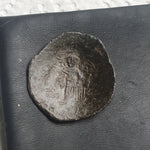 #o510# Byzantine Trachy coin of Isaac II from 1185-1195 AD (Constantinople)