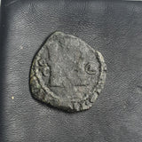 #k936# Spanish Medieval 2 maravedis coin of Philip II from 1580-1591 AD