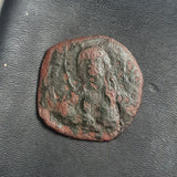 #h959# Byzantine Follis coin of Basil II from 976-1025 AD (Constantinople)