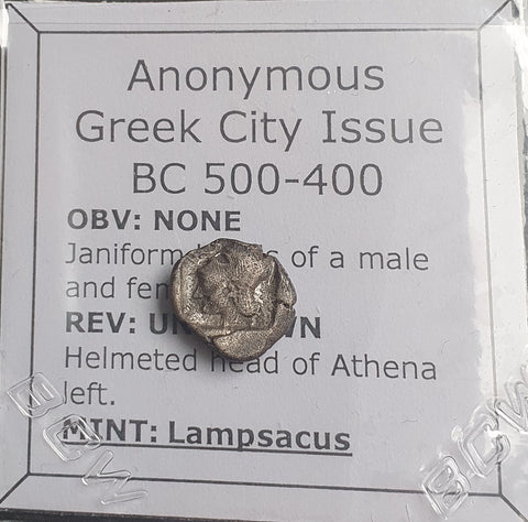 #o416# Anonymous silver Greek city issue Obol from Lampsakos from 500-400 BC