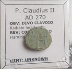 #k096# Roman posthumous Antoninianus coin of Claudius II from 270 AD