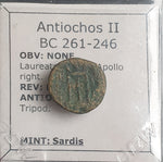 #e835# Greek Seleucid Bronze Coin of Antiochos II from 261-246 BC