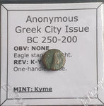 #L700# Anonymous Greek City Issue Bronze Coin of Kyme 350-250 BC