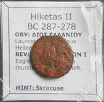 #o135# Sicilian Greek coin of Hiketas II from Syracuse, 287-278 BC