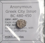 #o444# Rare Anonymous Greek City Issue silver Obol of Abydos from 480-450 BC