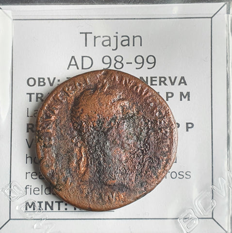 #N337# Roman Large bronze coin of Trajan, minted between 98-99 AD ...