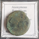 #K111# Anonymous Roman Republican Æ AS coin from 211-38 BC