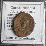 #M074# Byzantine Follis coin of Constantine X from 1059-1067 AD