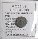 #o559# Roman Bronze coin issued by Arcadius from 384-388 AD