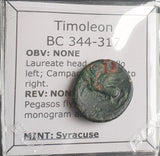 #M459# Greek bronze coin of Timoleon of Syracuse, 344-317 BC