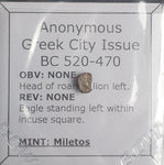 #o532# Anonymous silver Greek city issue coin from Miletos 520-470 BC