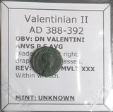 #o564# Roman Bronze coin of Valentinian II from 388-392 AD