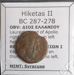 #M852# Sicilian Greek coin of Hiketas II from Syracuse, 287-278 BC