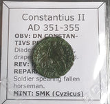 #o552# Roman Bronze coin issued by Constantius II from 351-355 AD