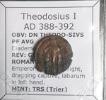 #o574# Roman Bronze coin issued by Theodosius I from 388-392 AD